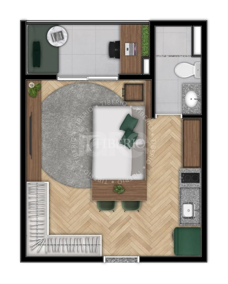 Planta — Studio 29,23 m²