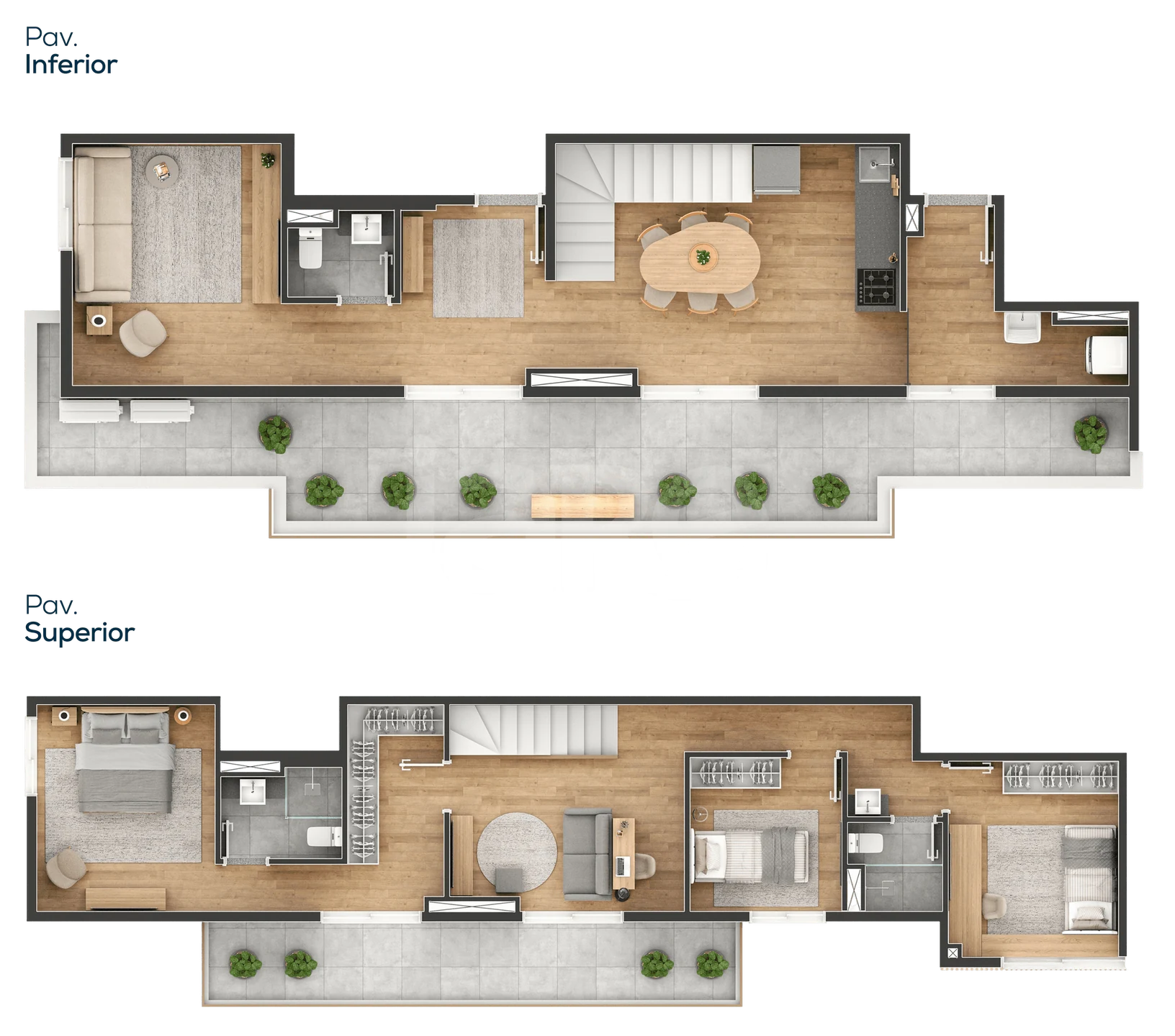 Planta — Cobertura Duplex 142,67 m²