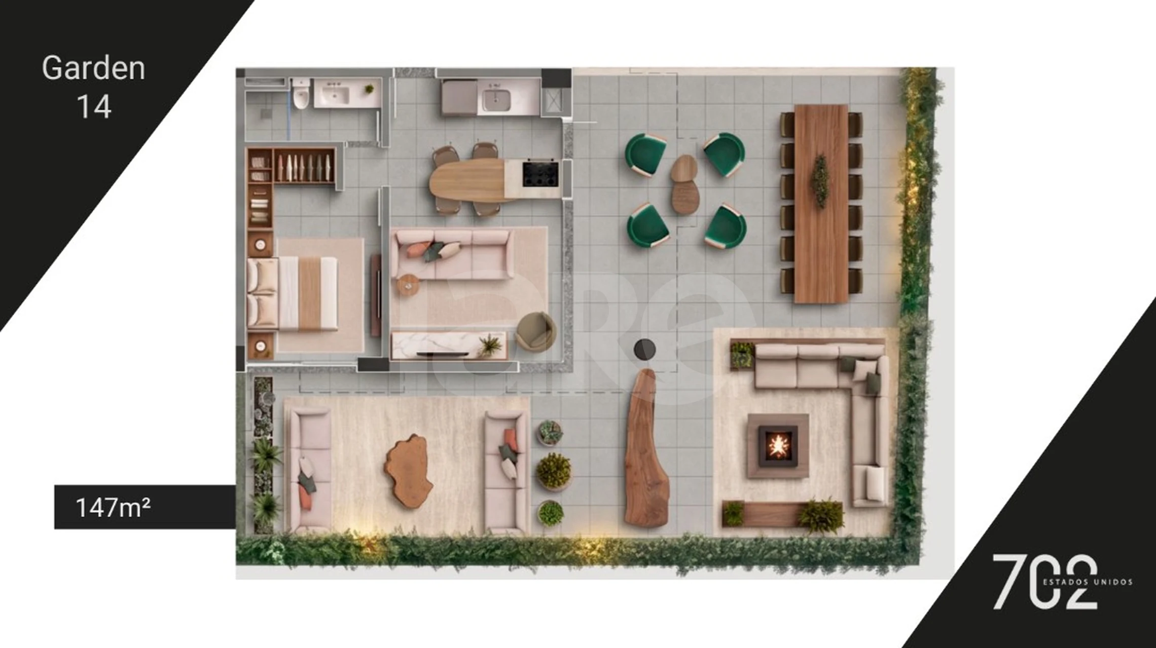 Planta — Garden 147,13 m²