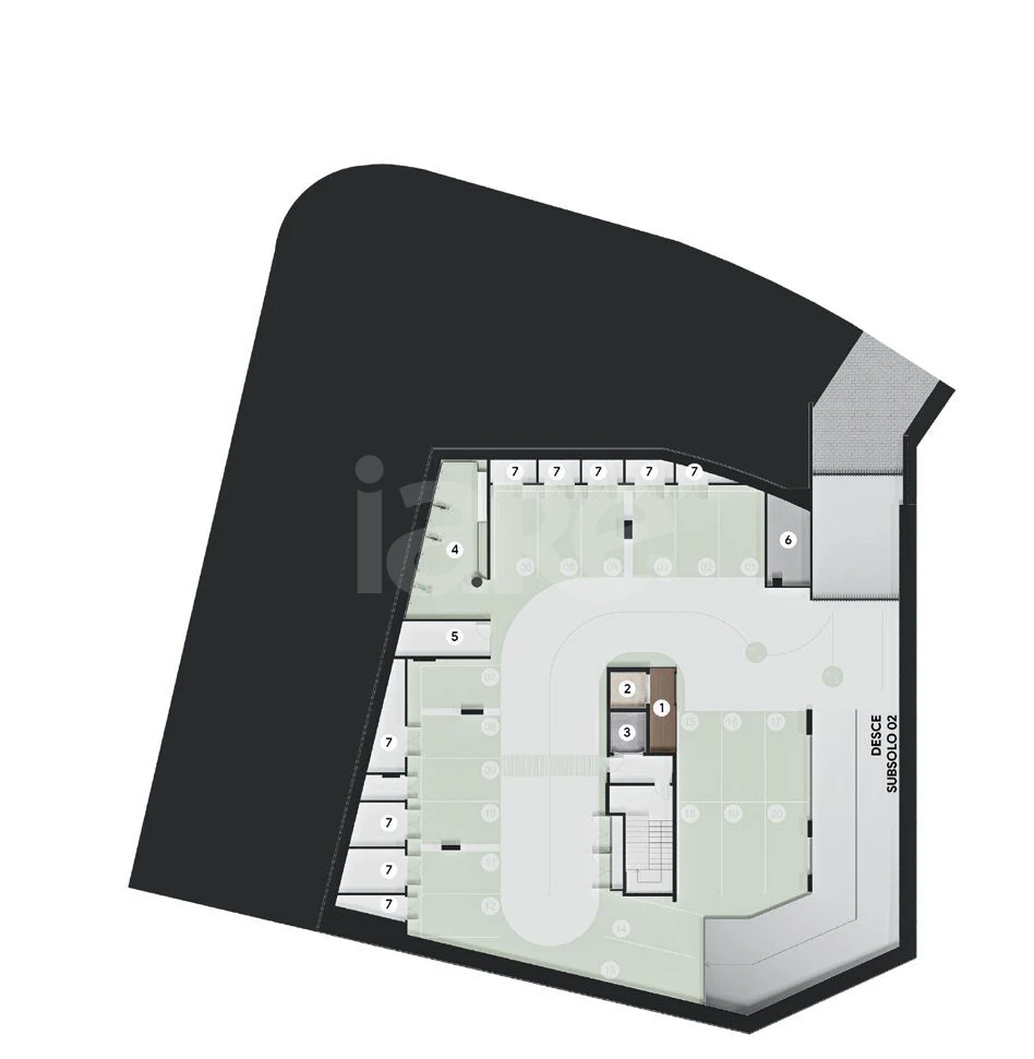 Planta — Pavimento subsolo 1