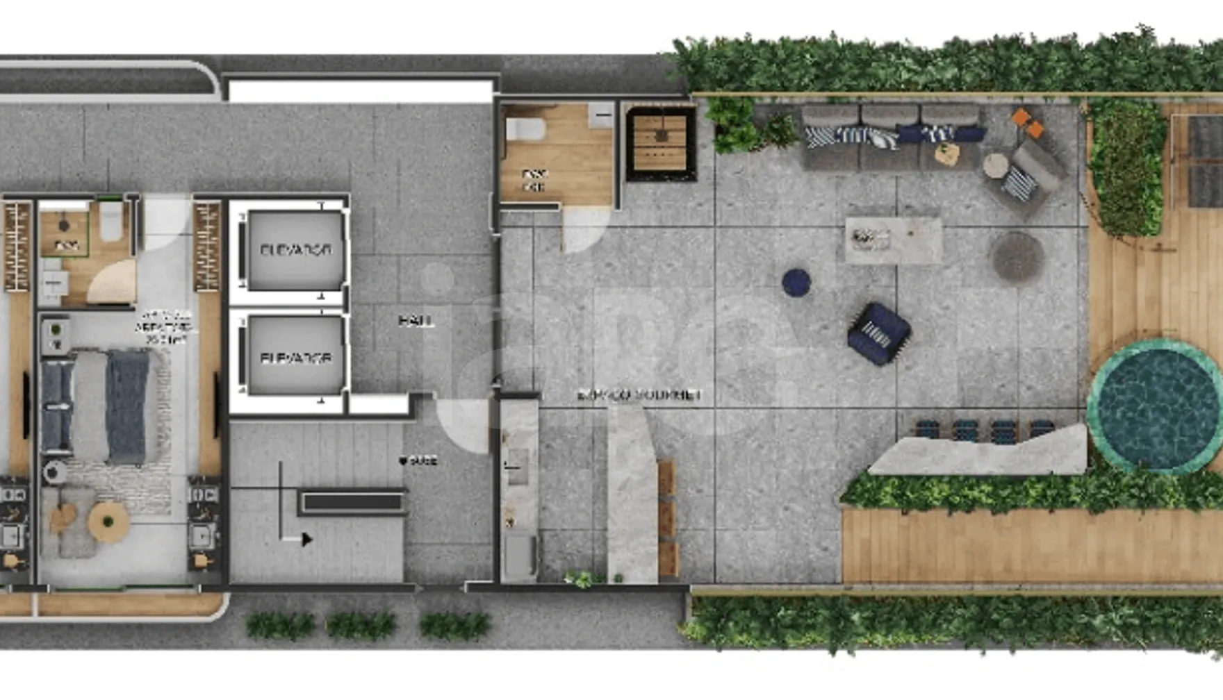 Planta — Pavimento rooftop