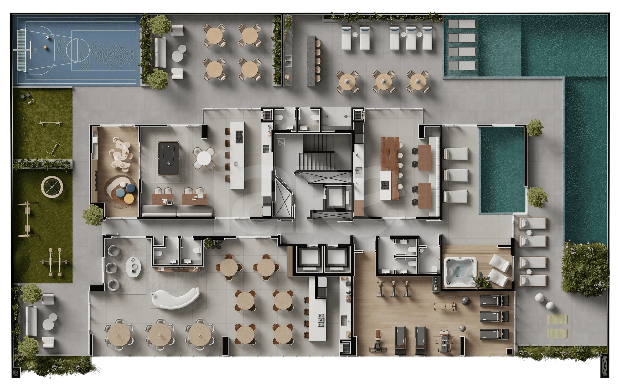 Planta — Pavimento lazer