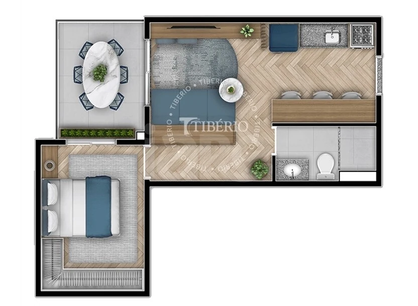 Planta — Apartamento 39,62 m²