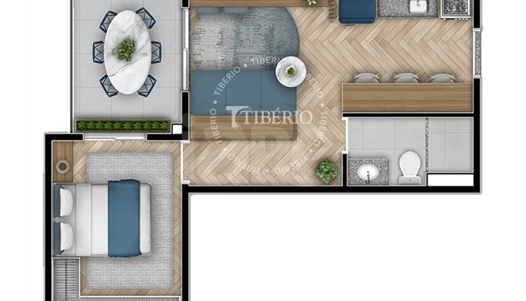 Planta — Apartamento 39,62 m²