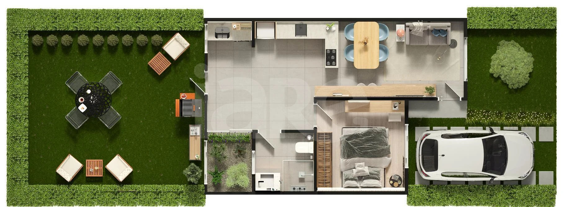 Planta — Casa em Condomínio 43,64 m²