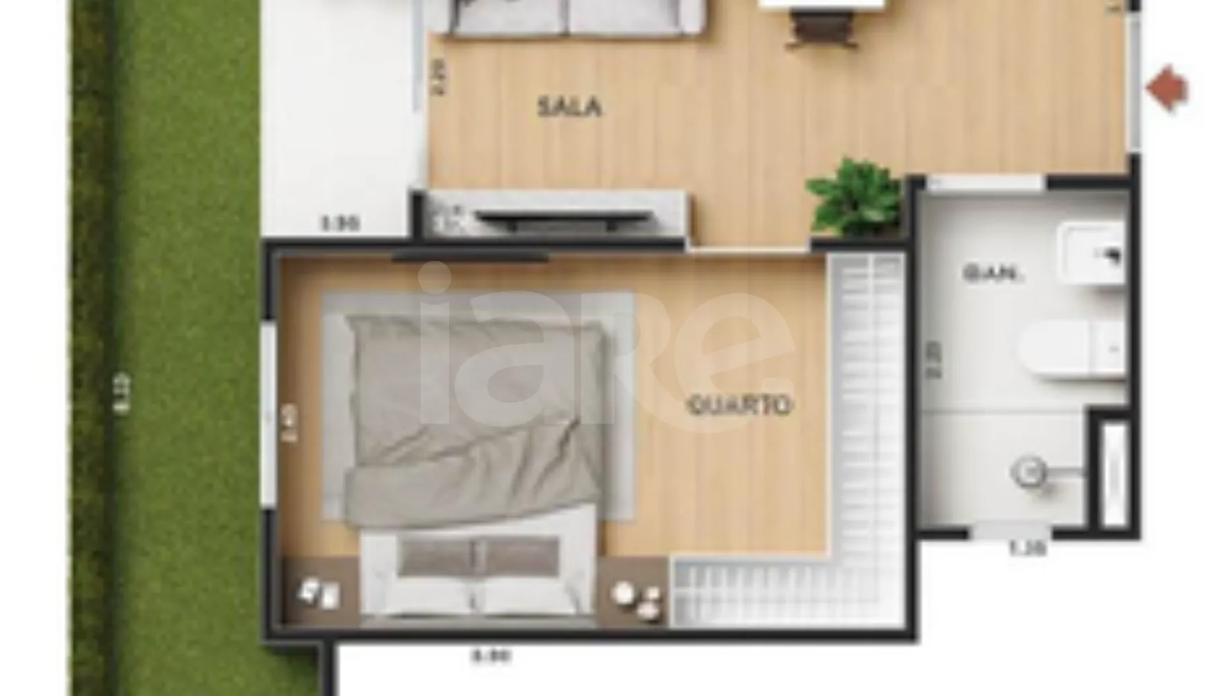 Planta — Garden 53,81 m²
