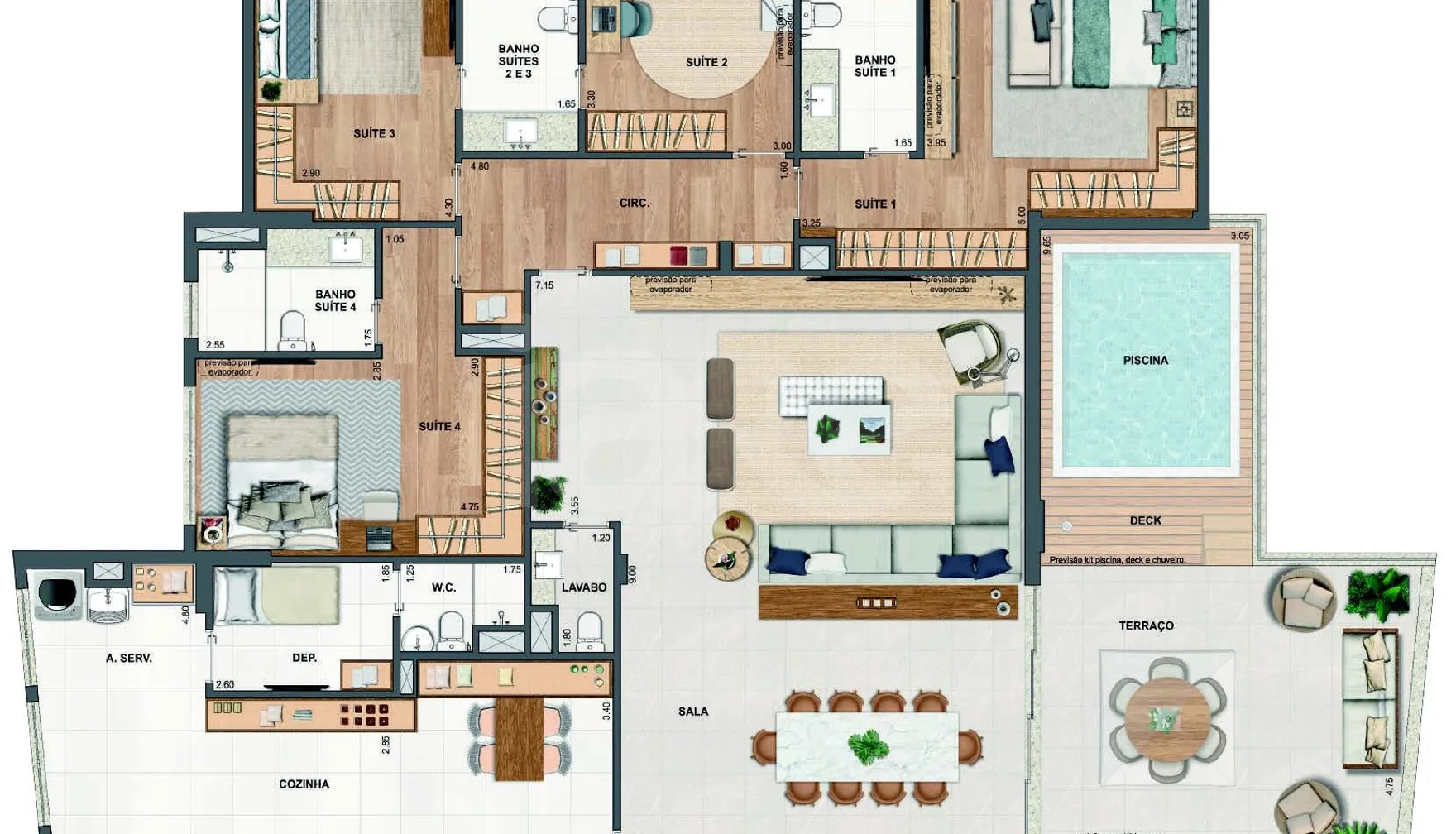 Planta — Cobertura Horizontal 240,49 m²