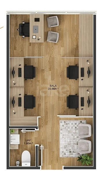 Planta — Sala 27,8 m²