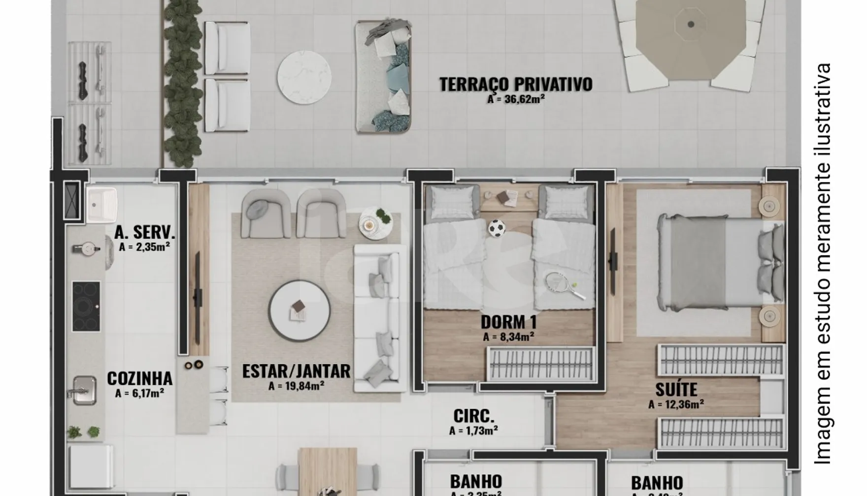 Planta — Garden 110,45 m²