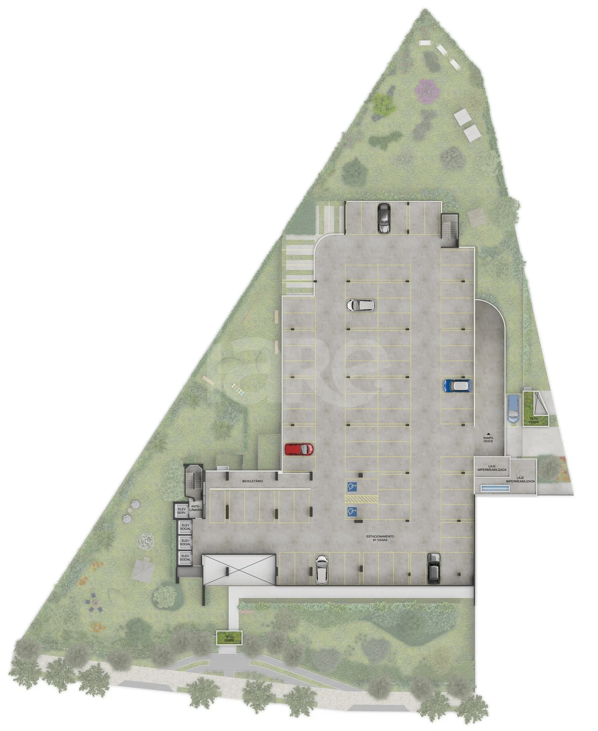 Planta — Pavimento garagem