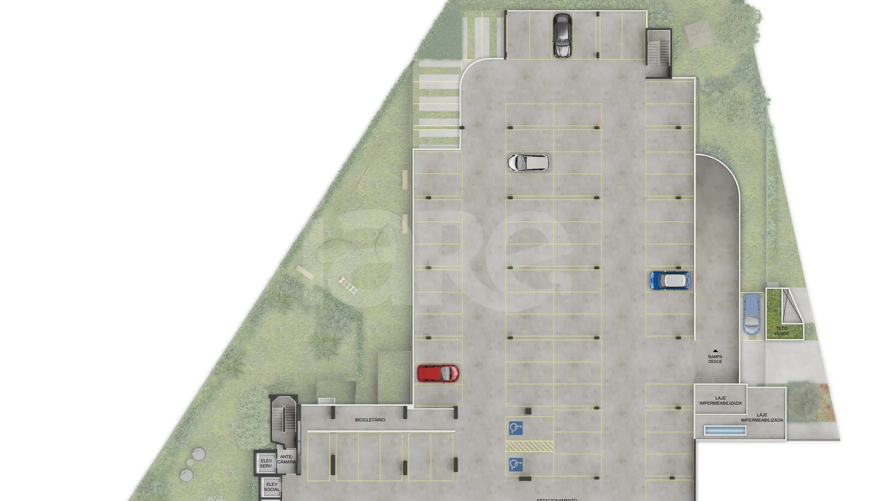 Planta — Pavimento garagem