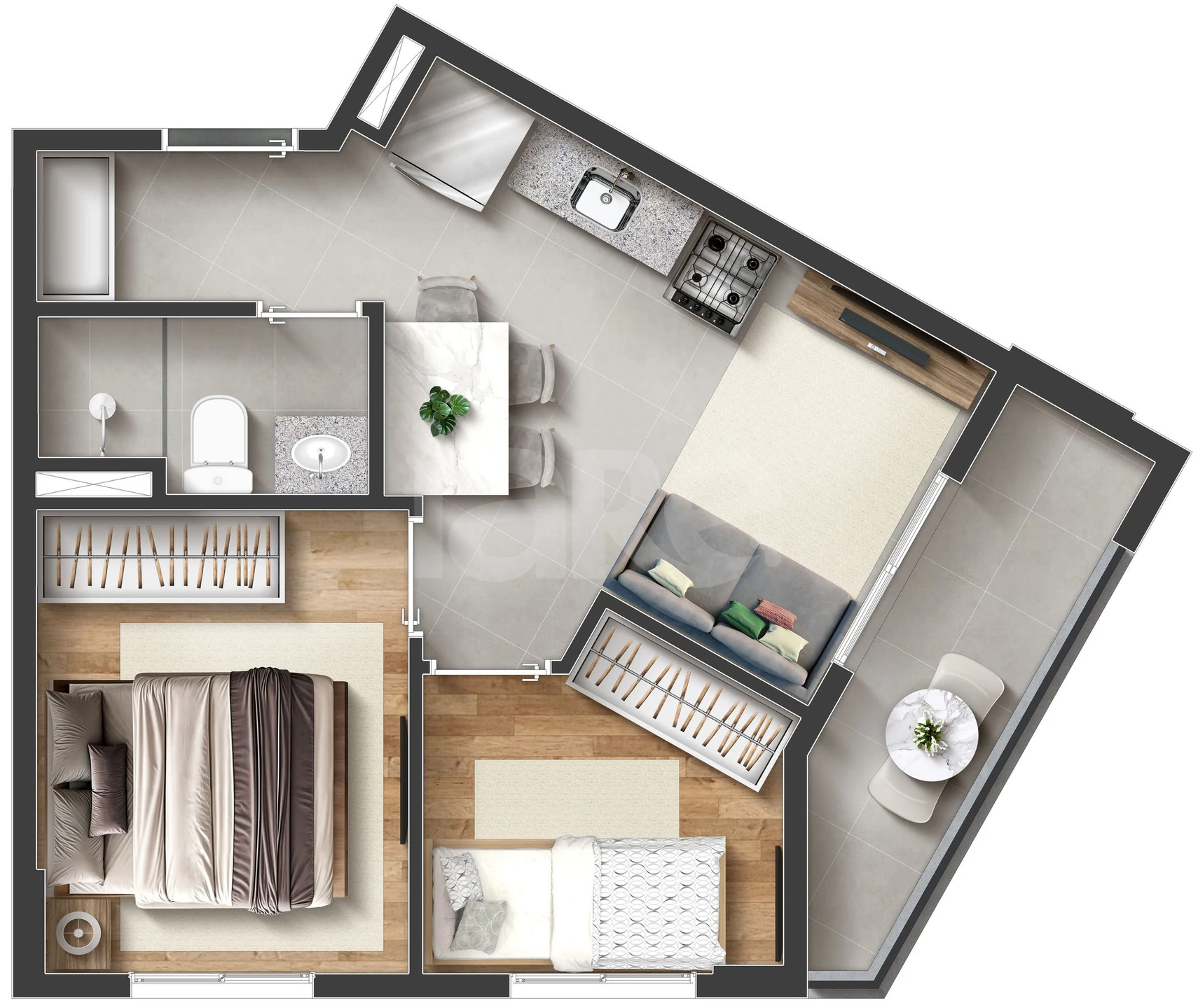 Planta — Garden 47,18 m²