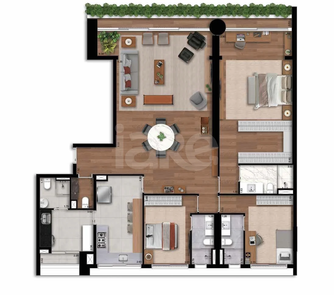 Planta — Apartamento 181,9 m²