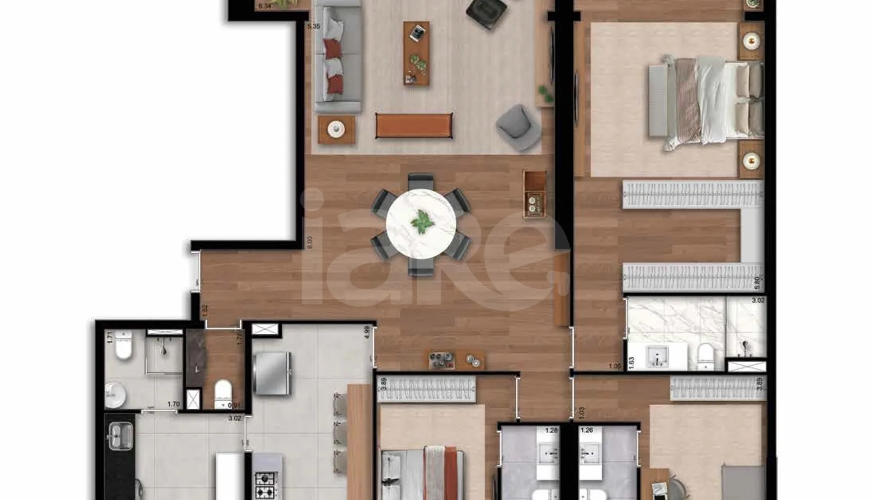 Planta — Apartamento 181,9 m²