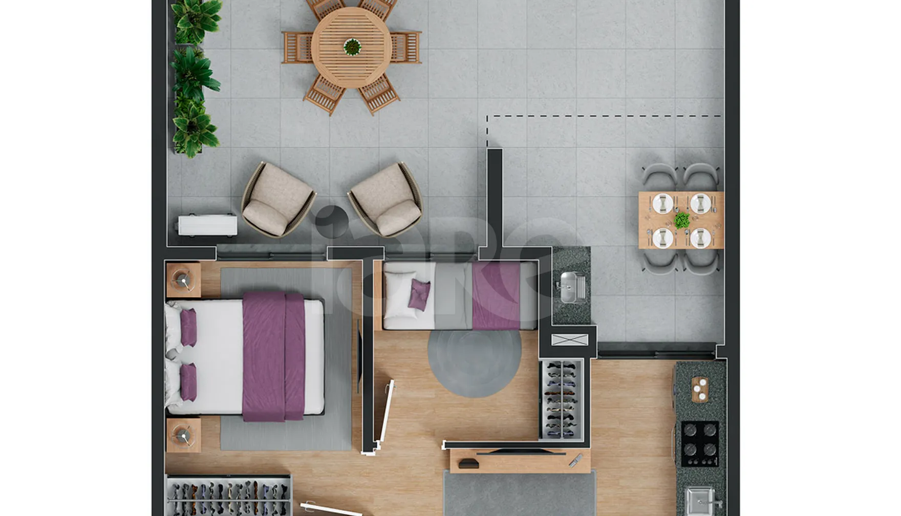 Planta — Garden 65,67 m²