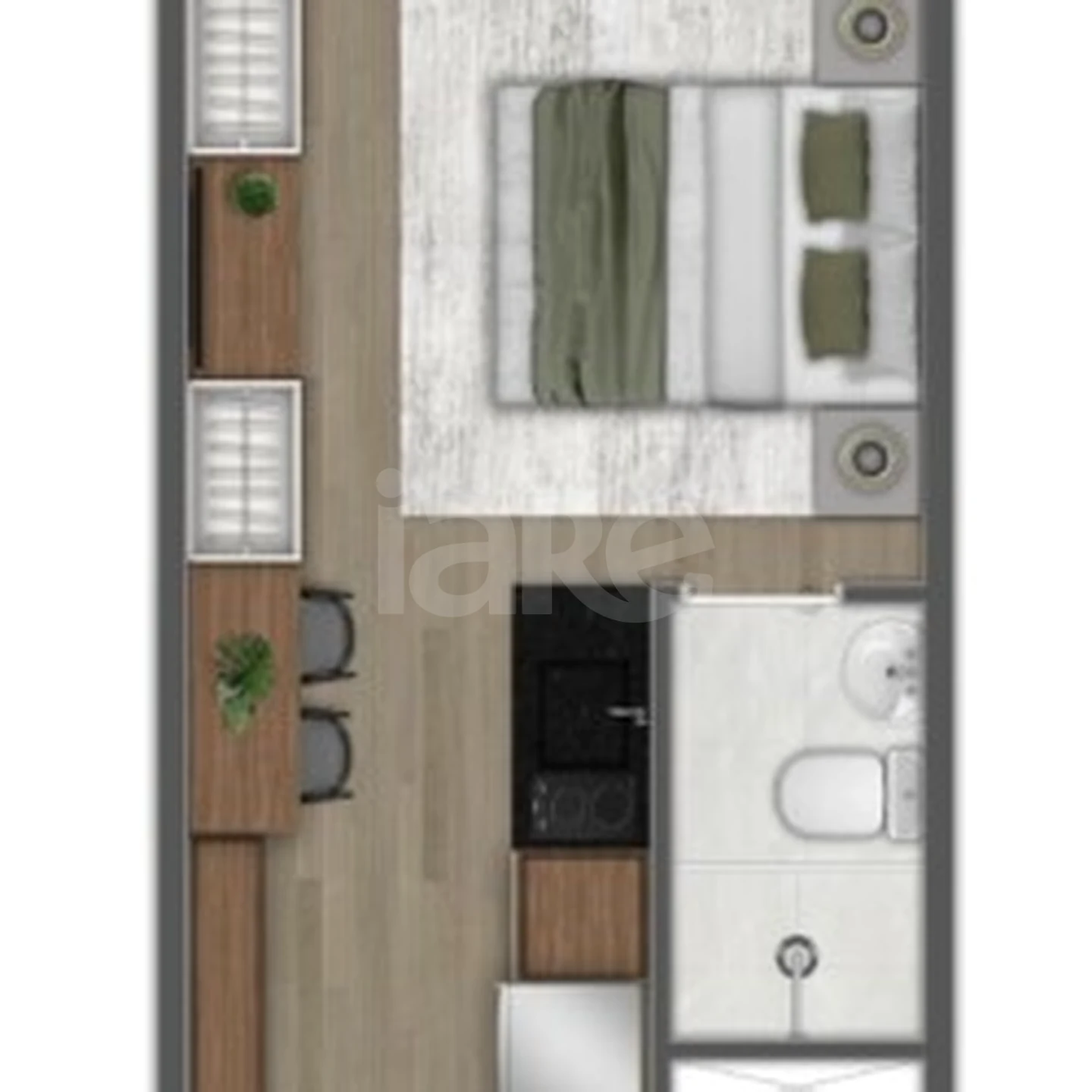 Planta — Apartamento 24,94 m²