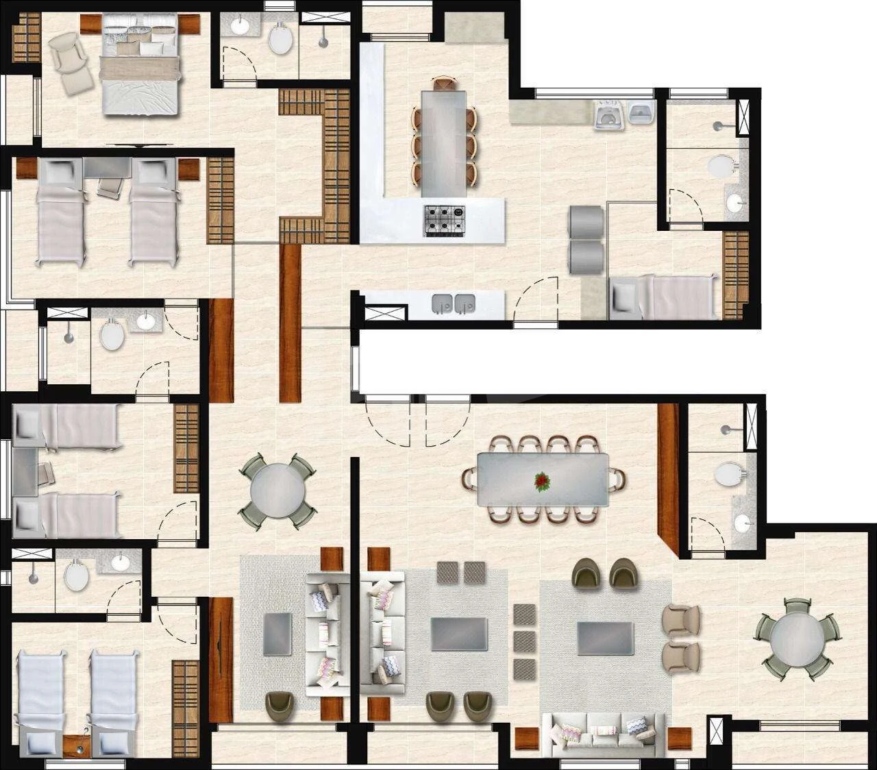 Planta — Cobertura Duplex 257,19 m²