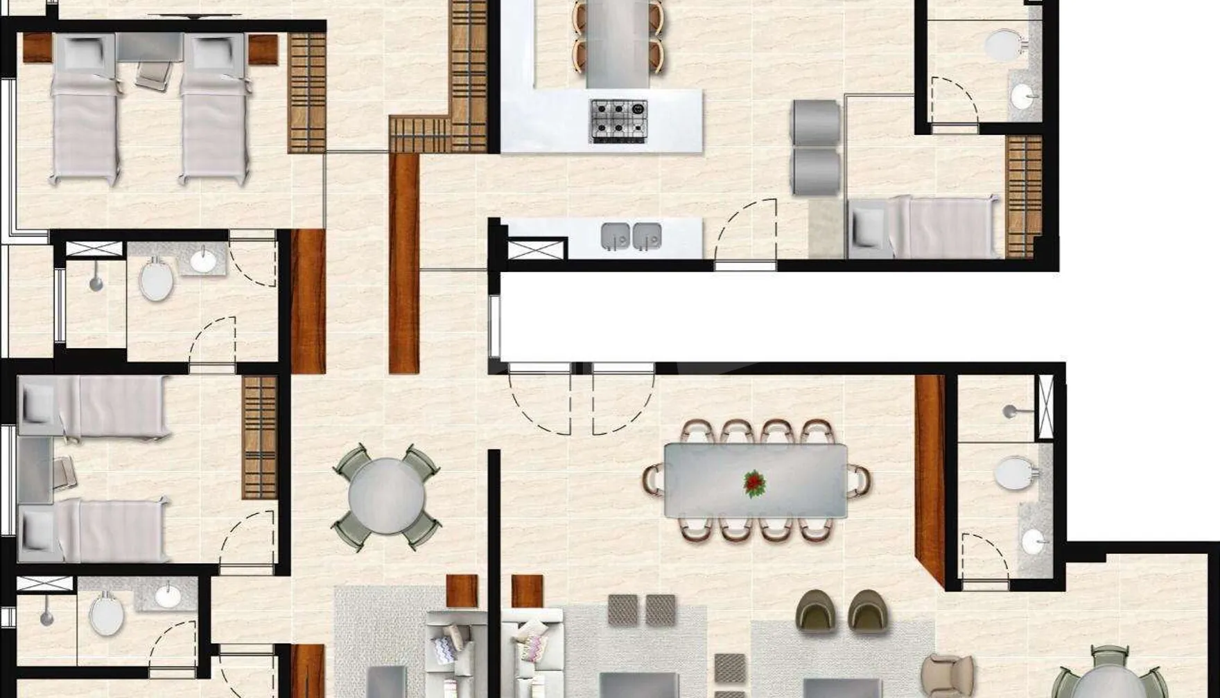 Planta — Cobertura Duplex 257,19 m²