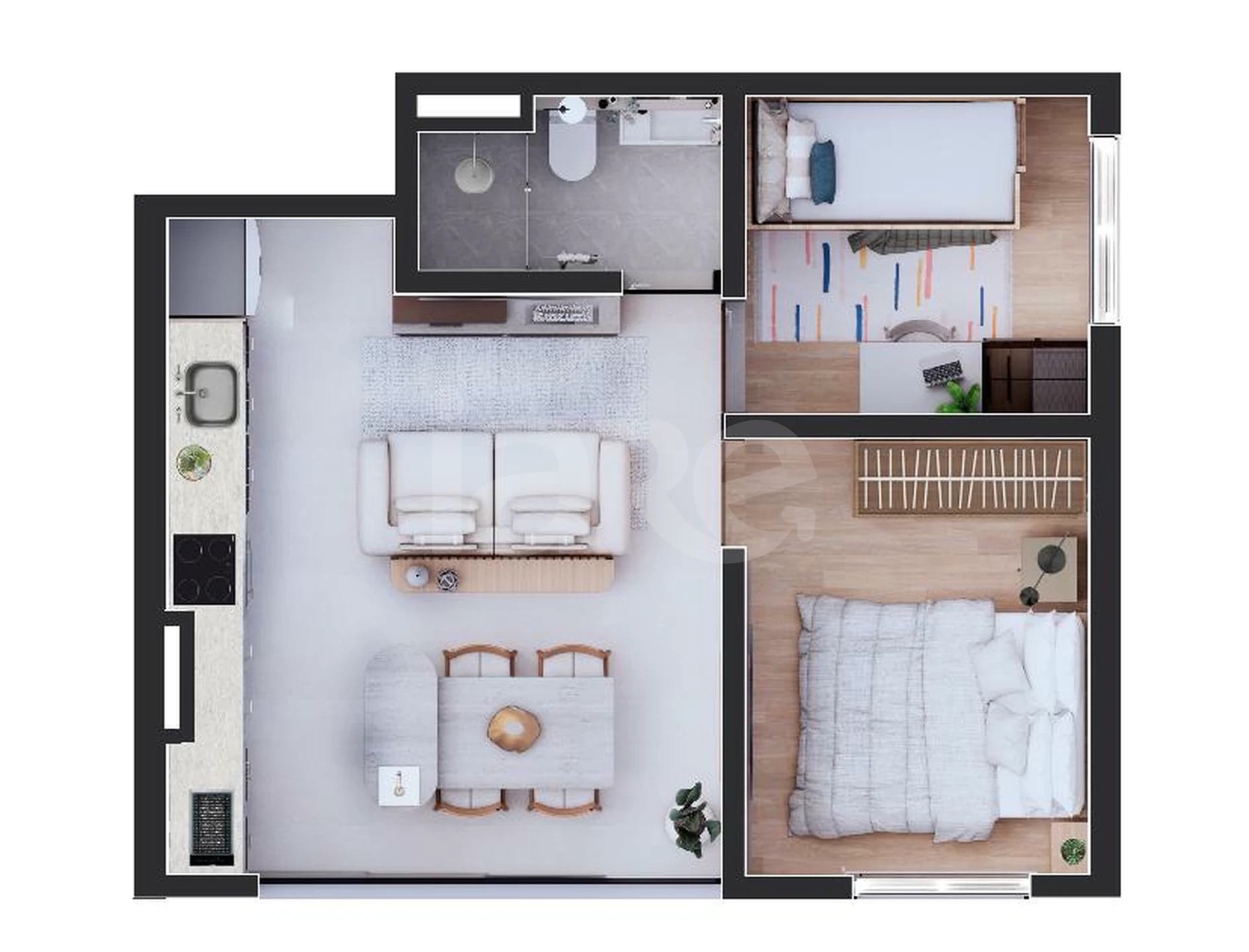 Planta — Apartamento 36,08 m²