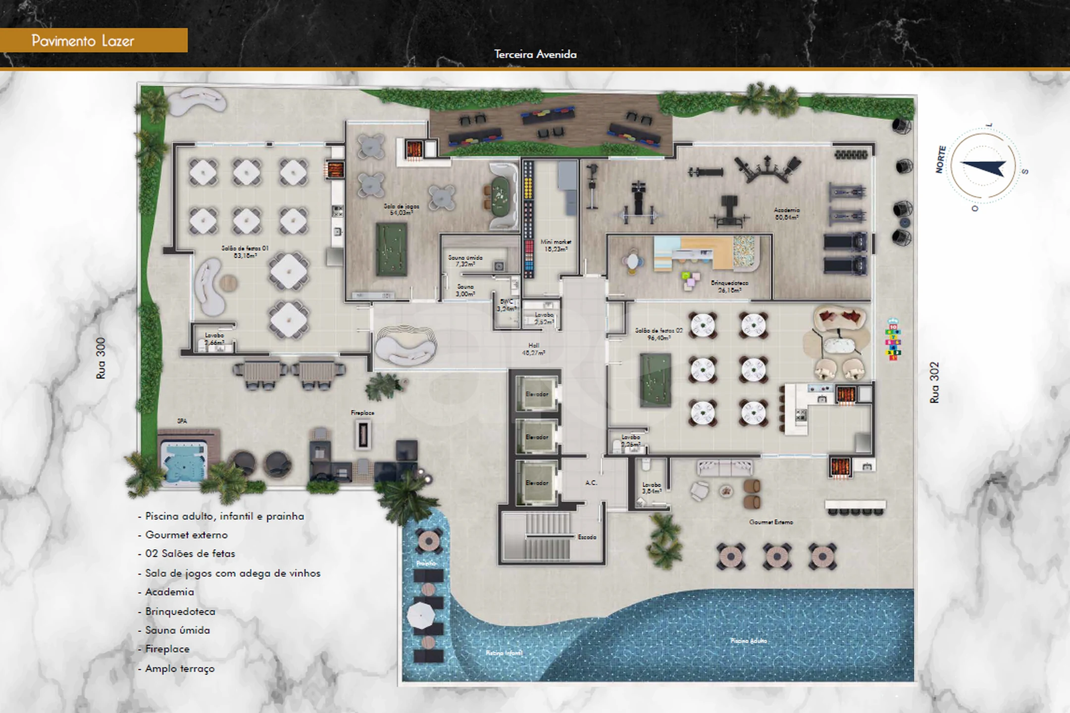Planta — Pavimento lazer