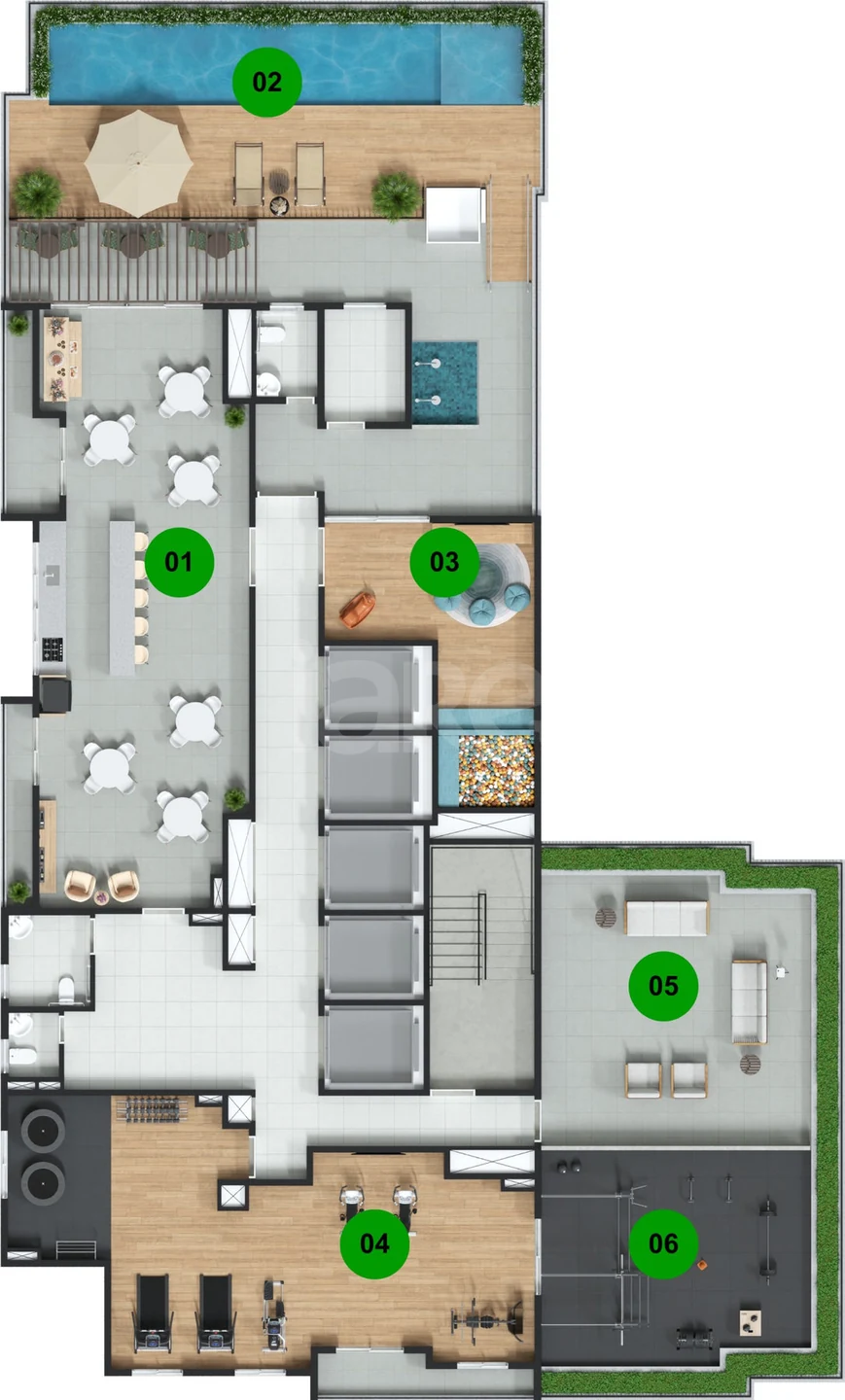 Planta — Pavimento rooftop