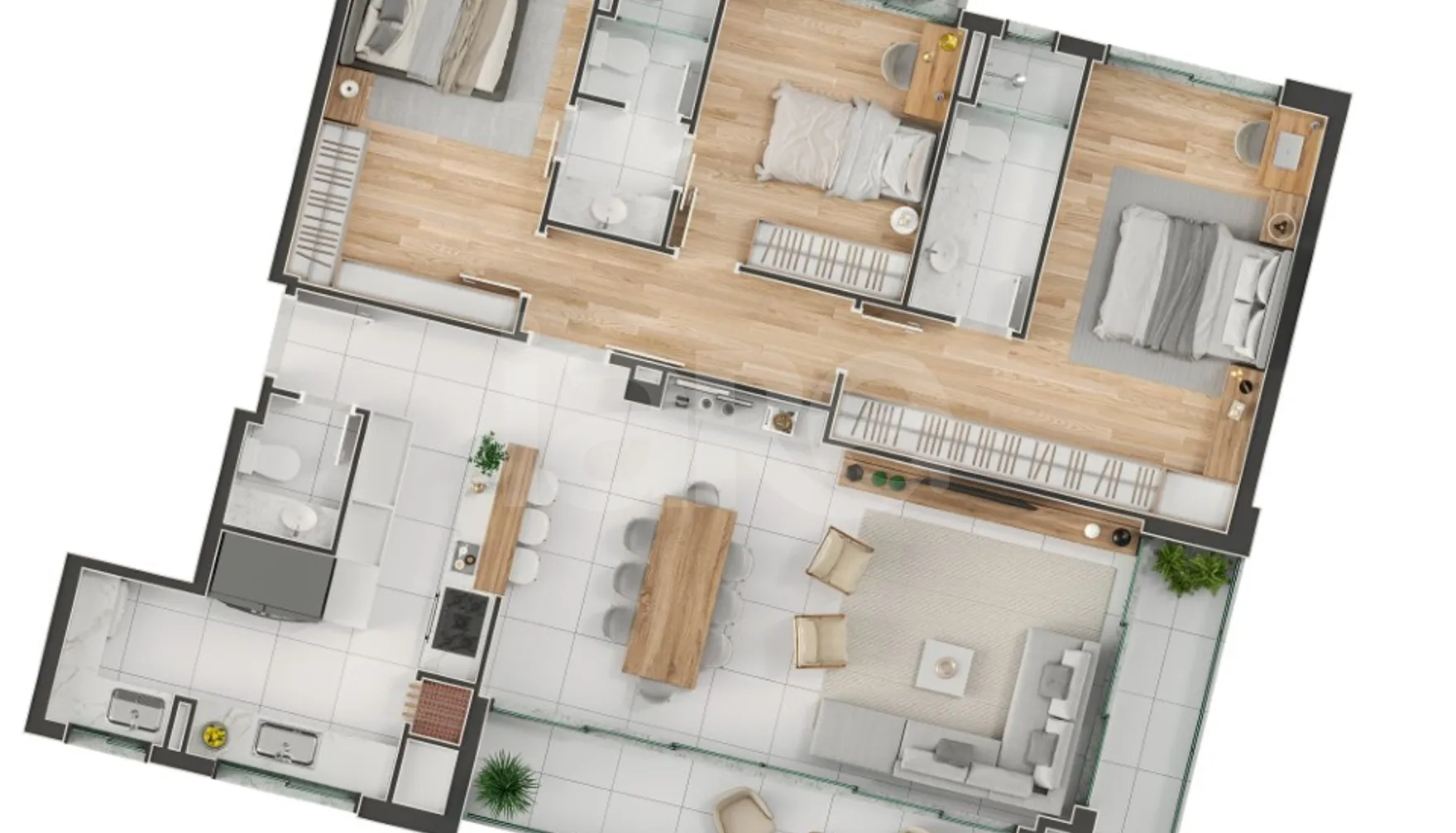 Planta — Apartamento 120,26 m²