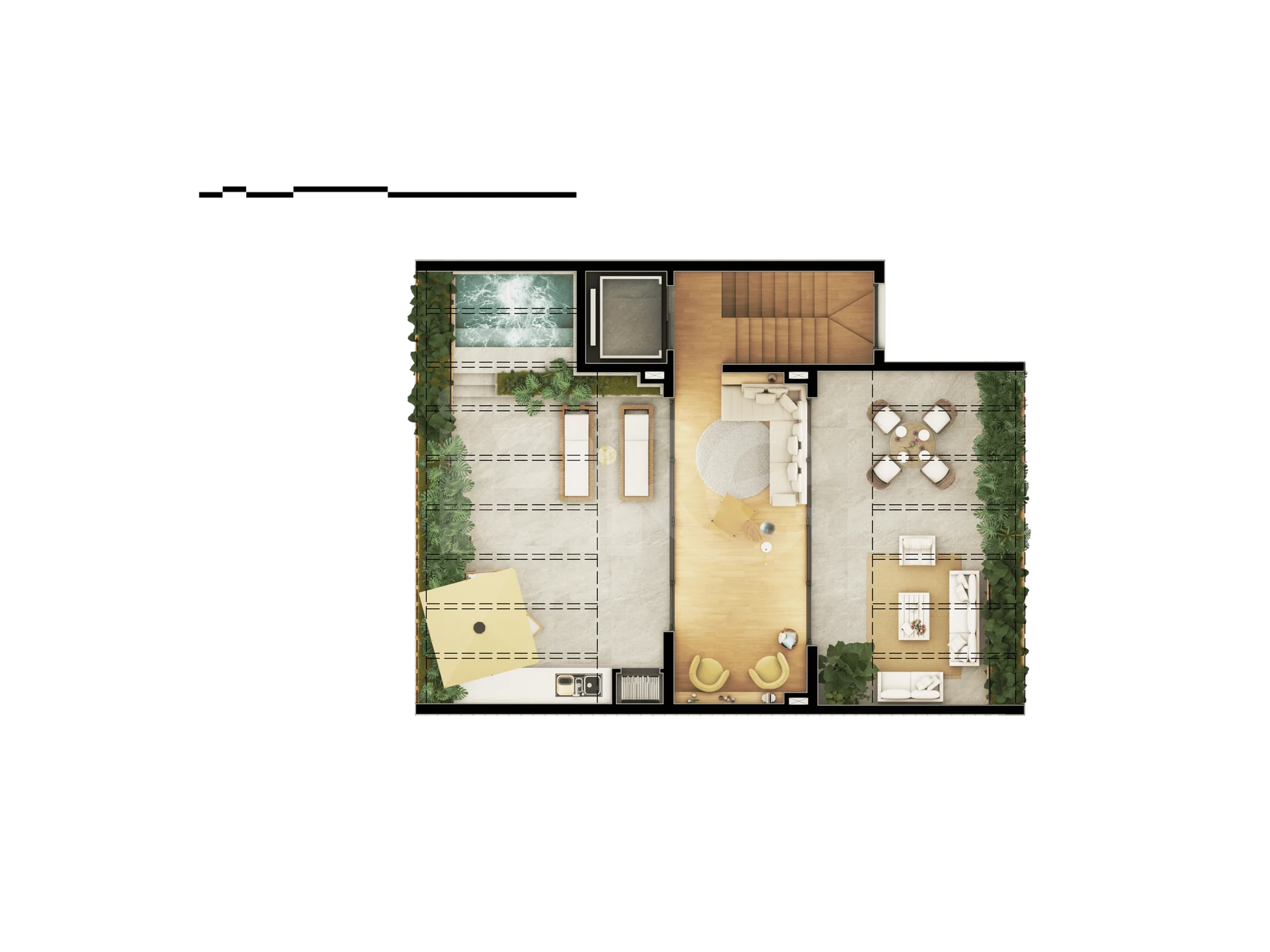Planta — Casa 02, 03 e 04 - 2º Pavimento