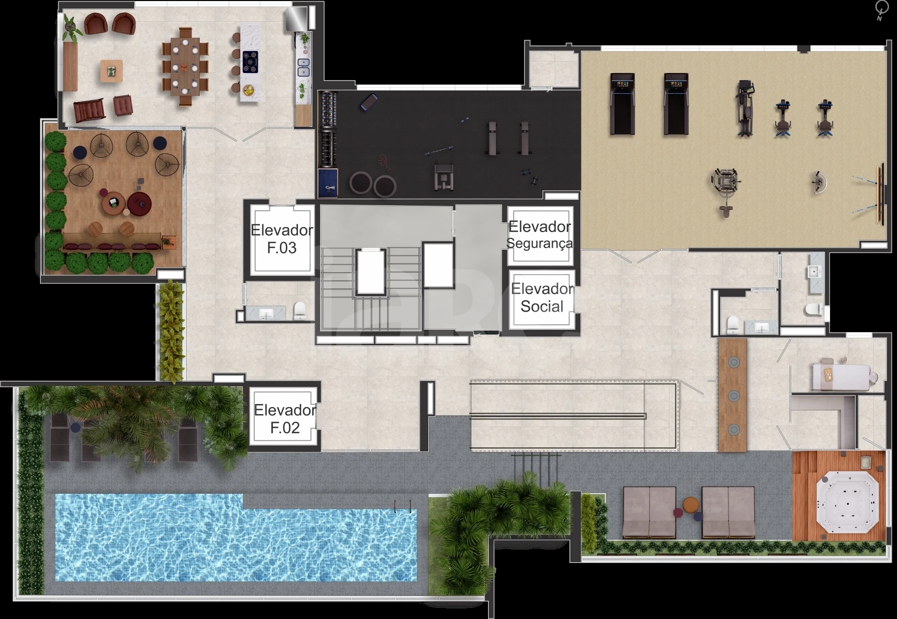 Planta — Pavimento rooftop