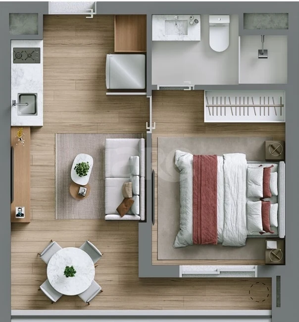 Planta — Garden 34,77 m²
