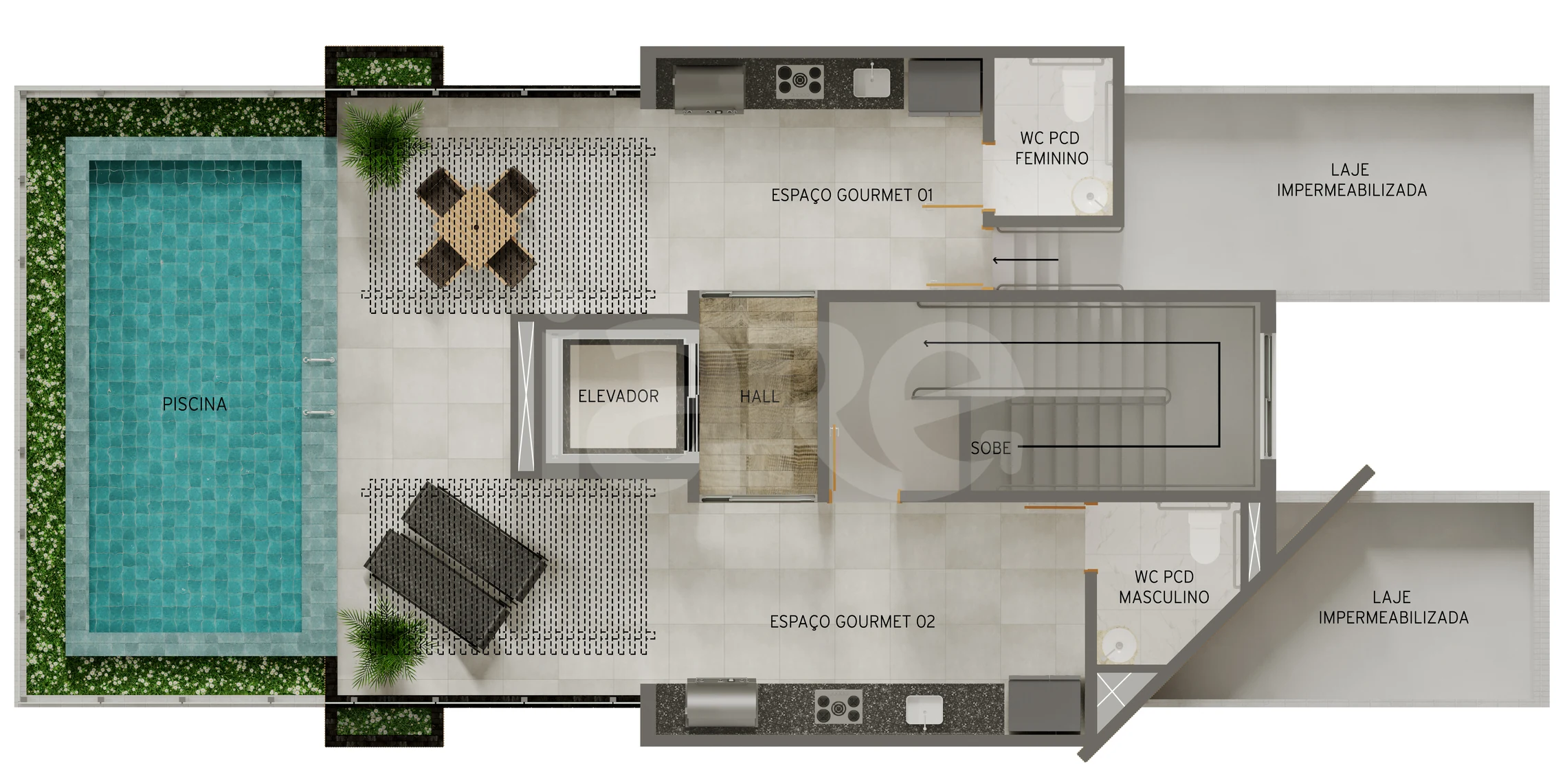 Planta — Pavimento rooftop