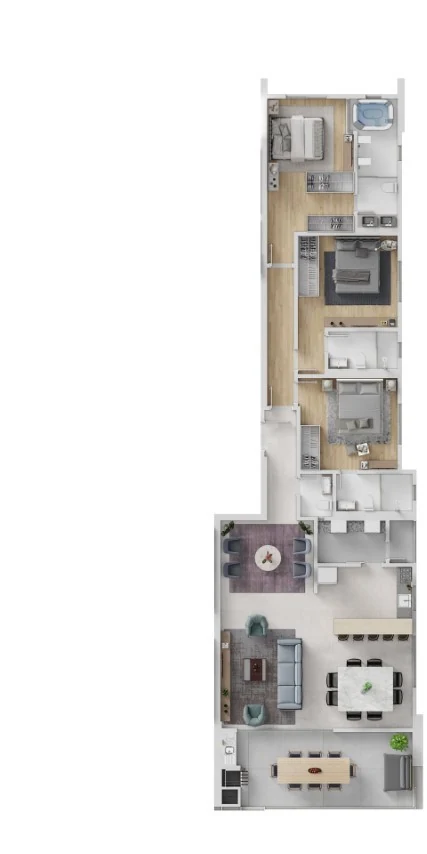 Planta — Apartamento 166 m²