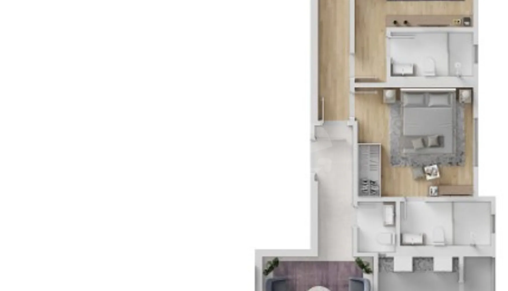 Planta — Apartamento 166 m²
