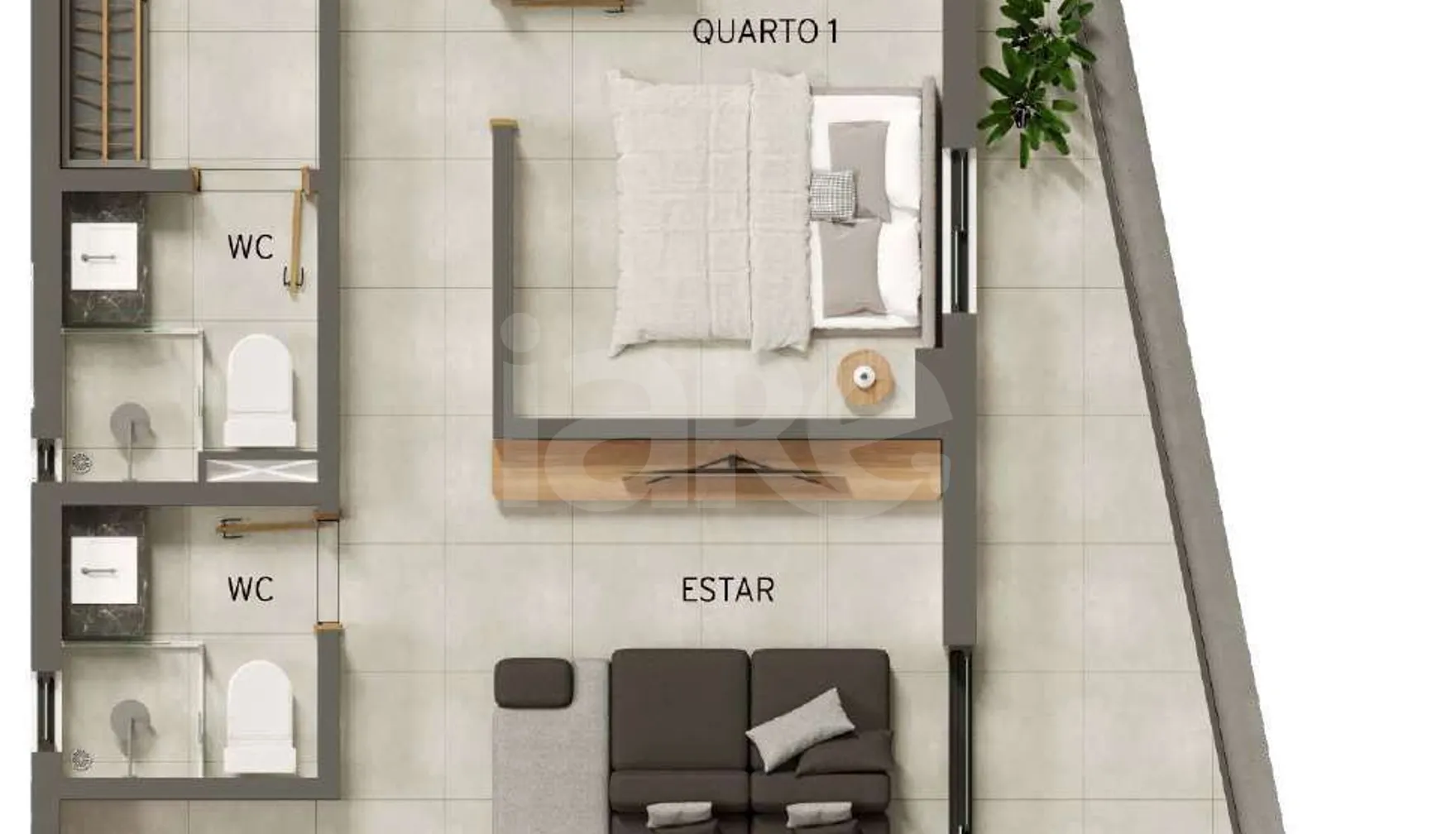 Planta — Apartamento 80,61 m²