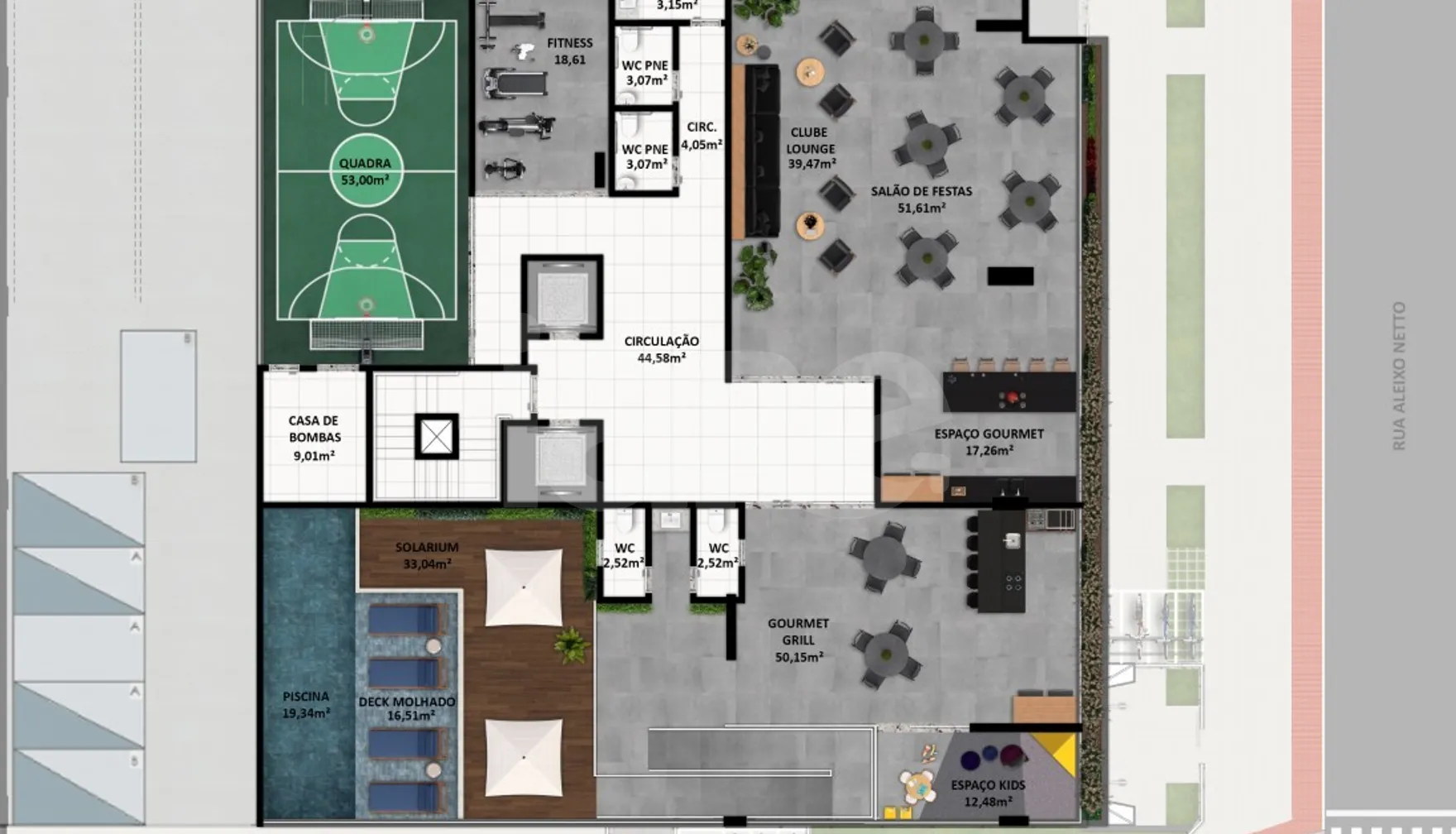 Planta — Pavimento lazer
