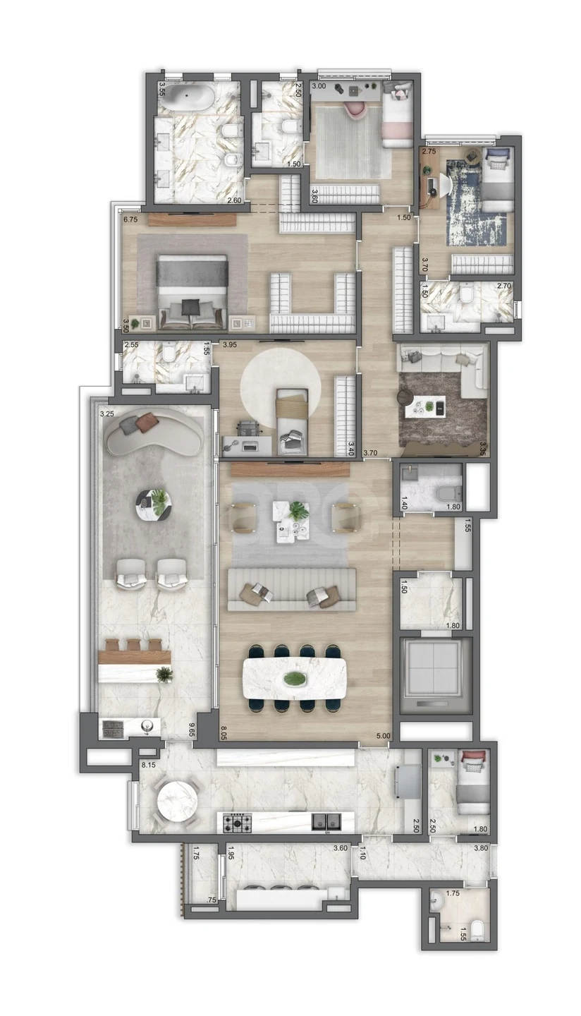 Planta — Garden 273 m²