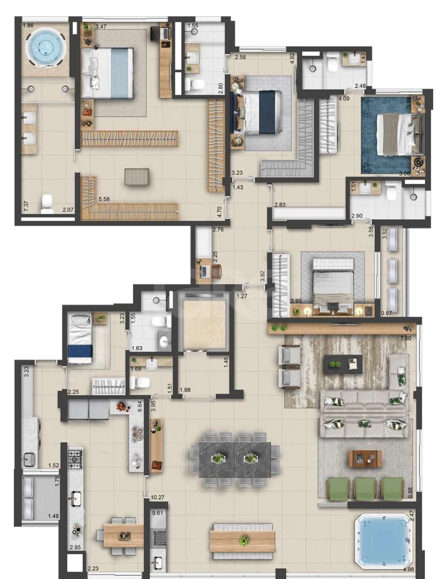 Planta — Apartamento 291,52 m²