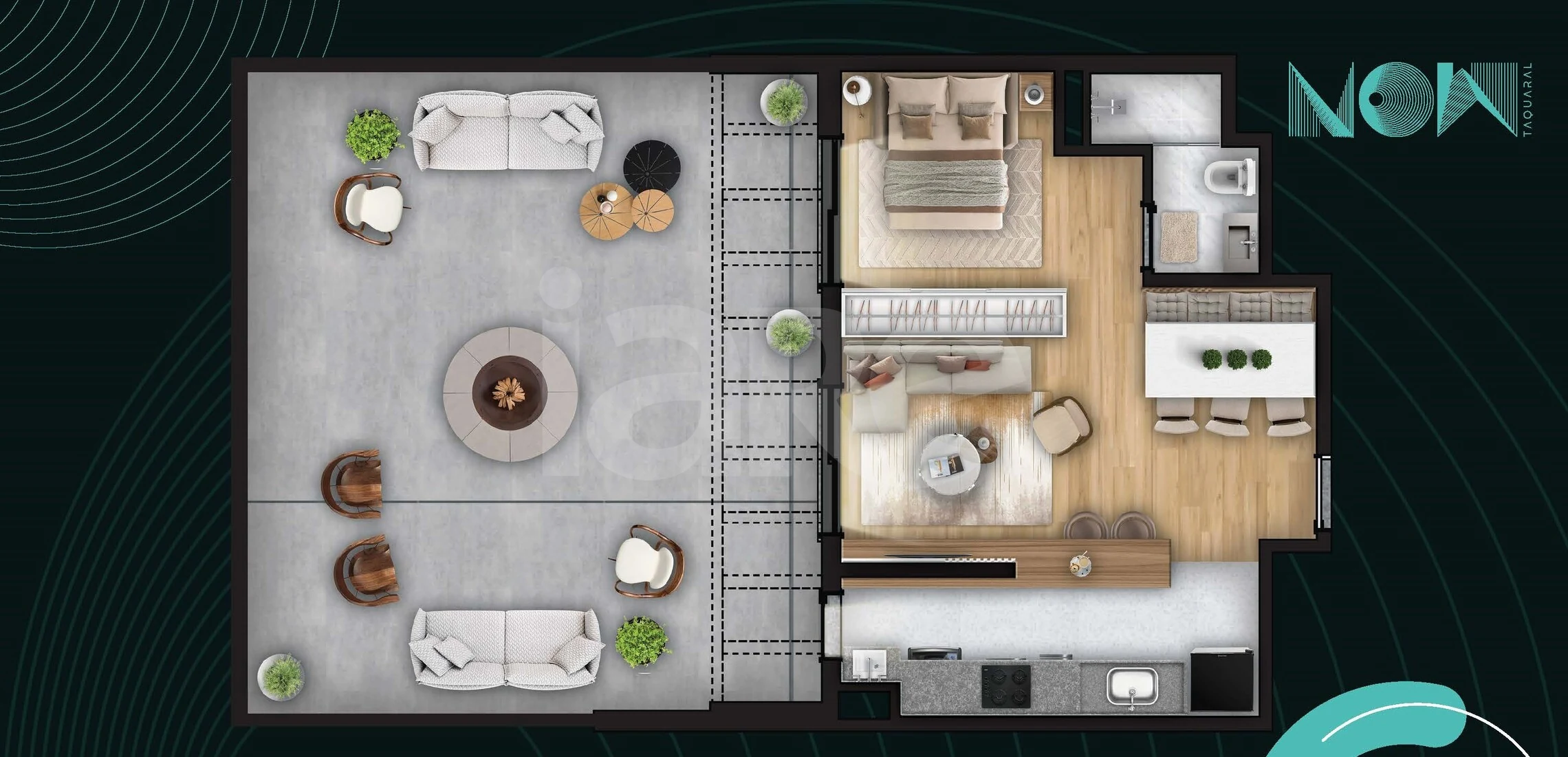 Planta — Garden 102,21 m²