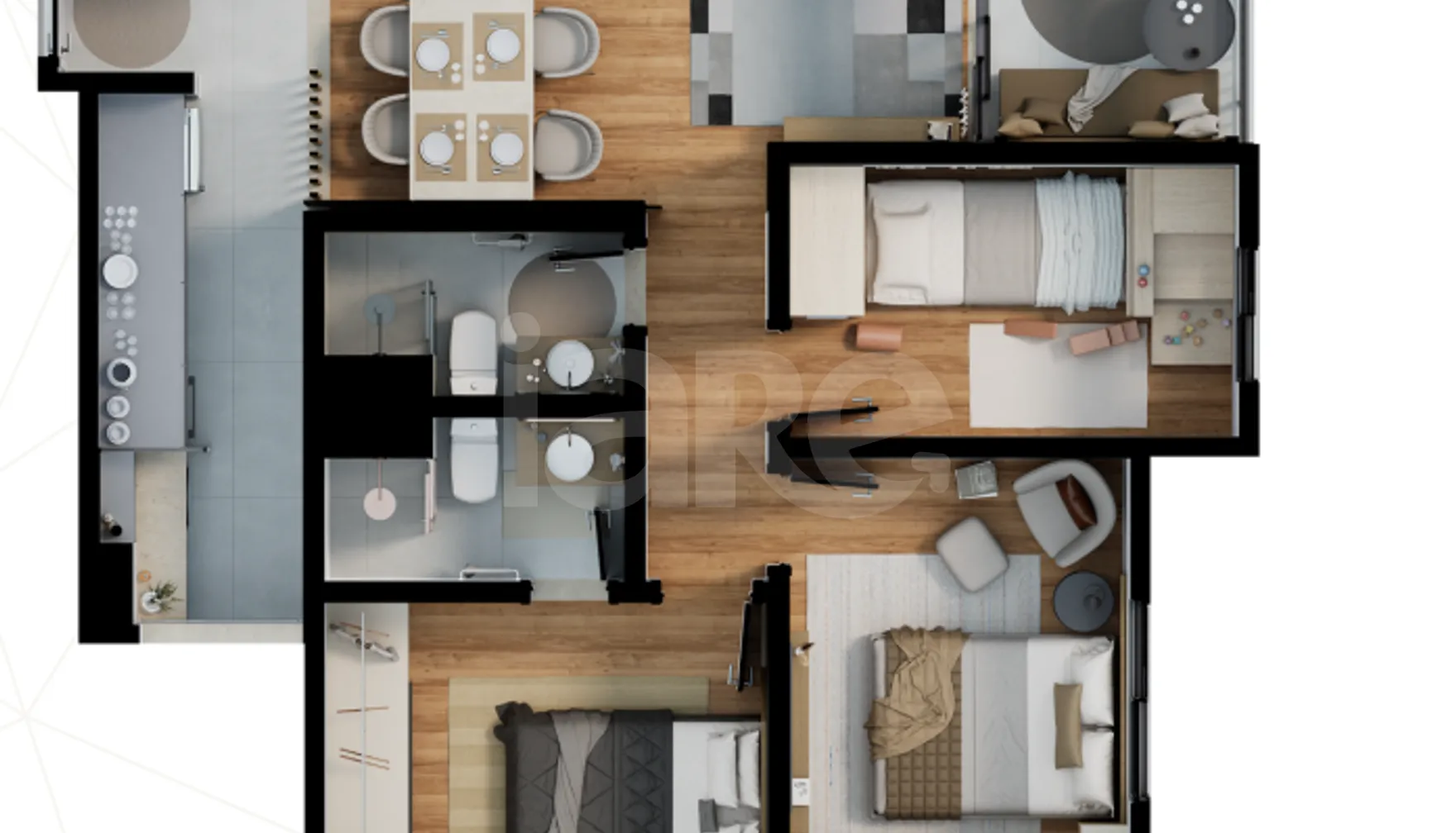 Planta — Apartamento 68,11 m²