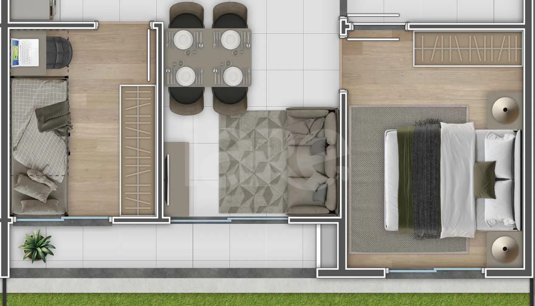 Planta — Garden 52,84 m²