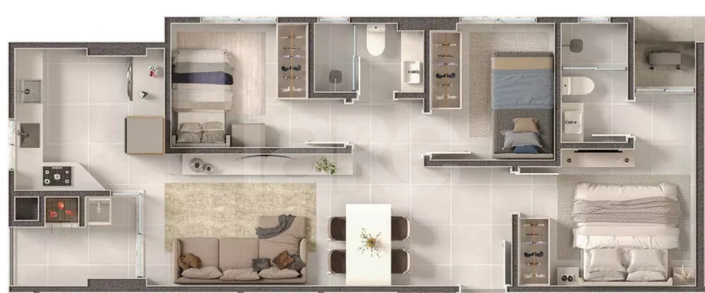 Planta — Apartamento 70 m²