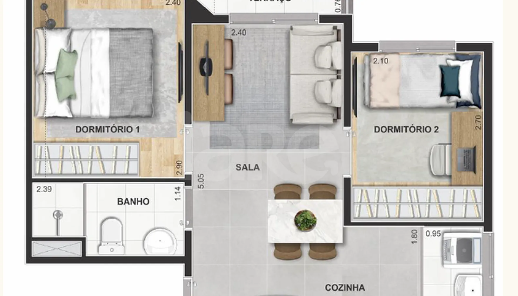 Planta — Garden 42 m²