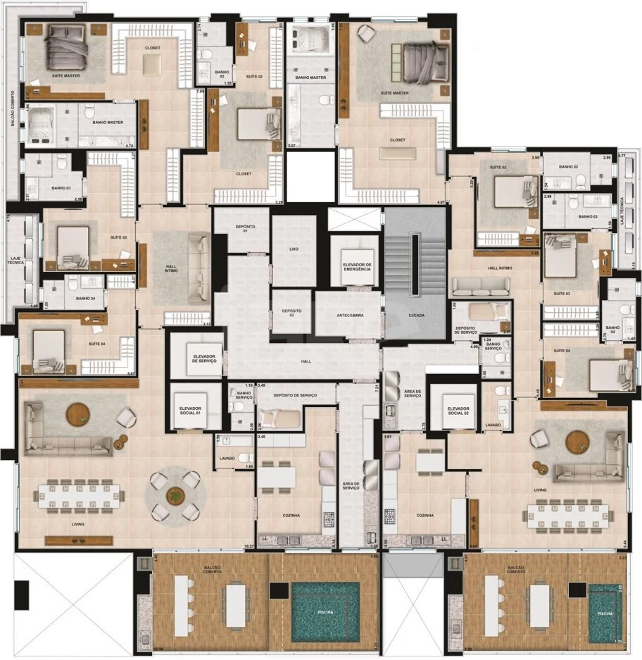 Planta — Pavimento penthouse 1
