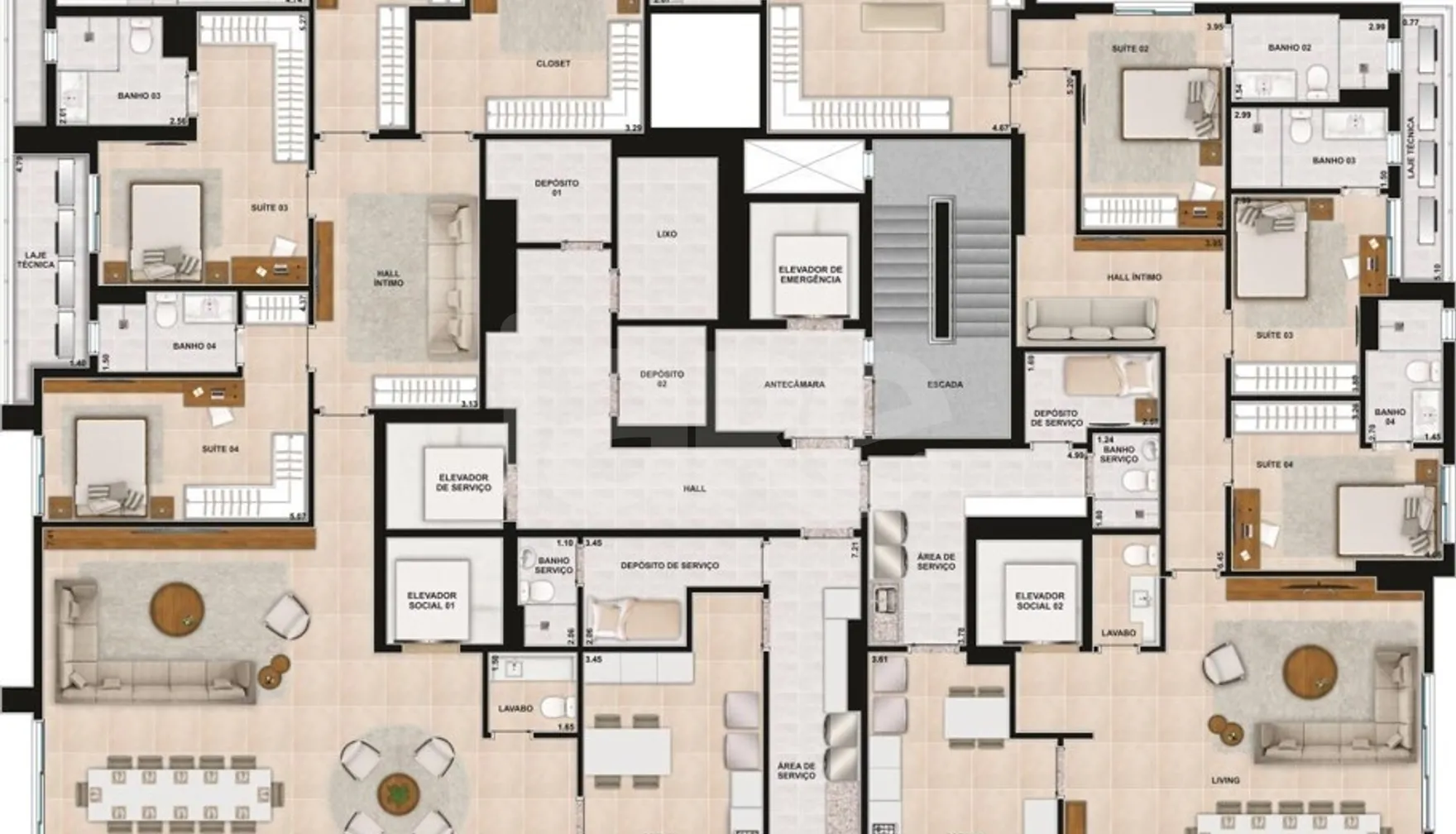 Planta — Pavimento penthouse 1