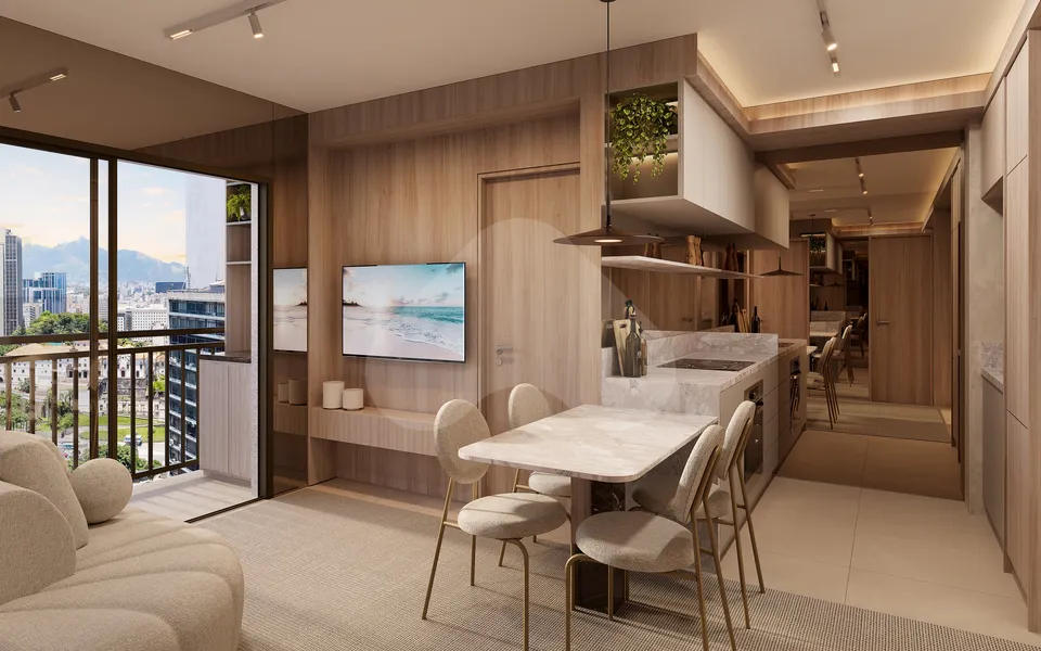 Connect Square - Apartamento com 43 m², em Centro — foto 3