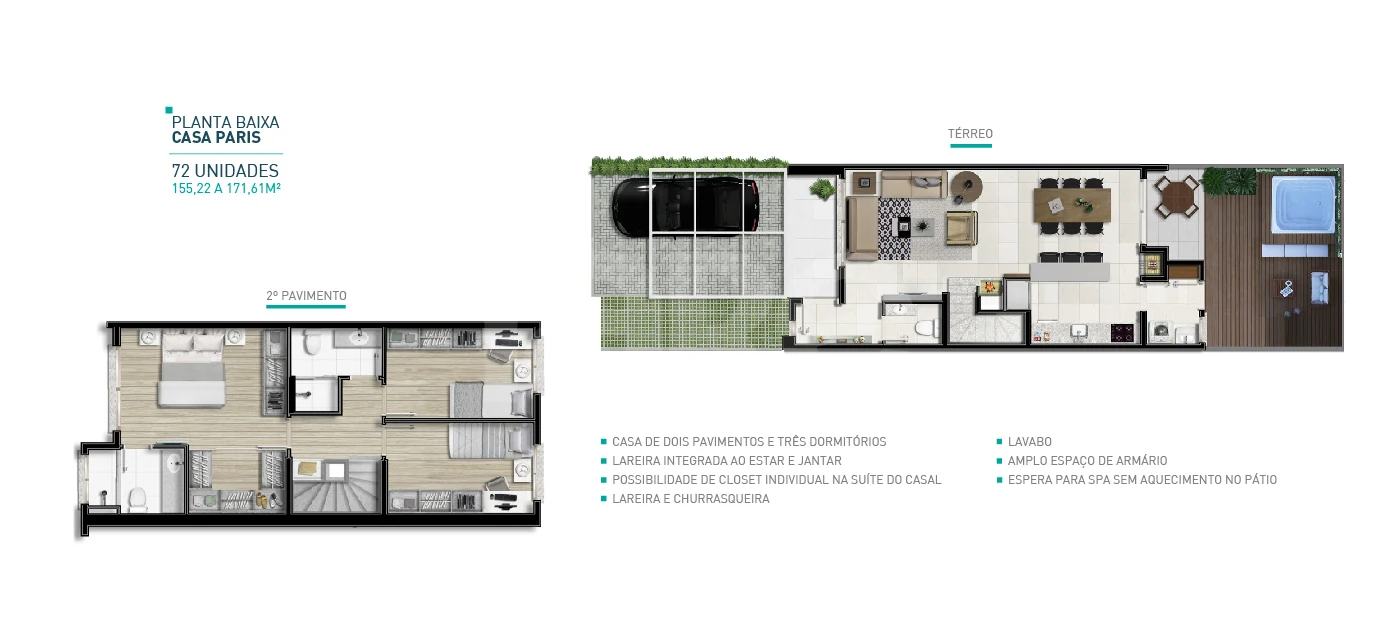 Planta — Casa em Condomínio 188,03 m²