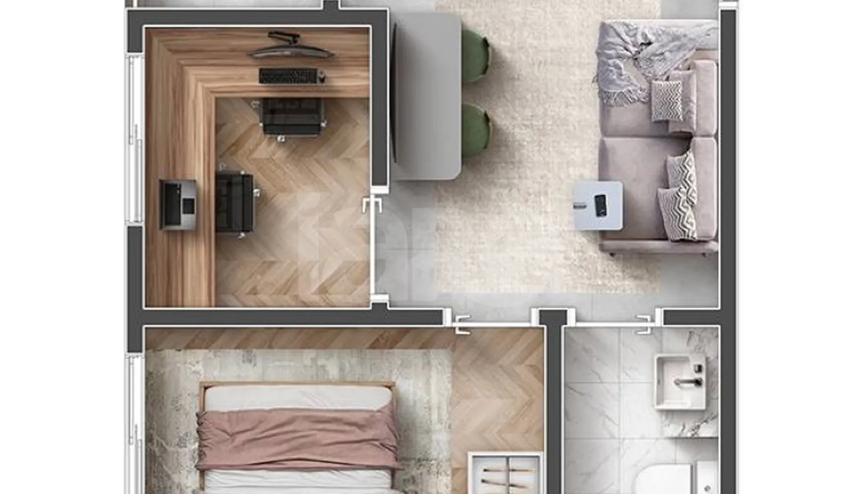 Planta — Apartamento 27,85 m²