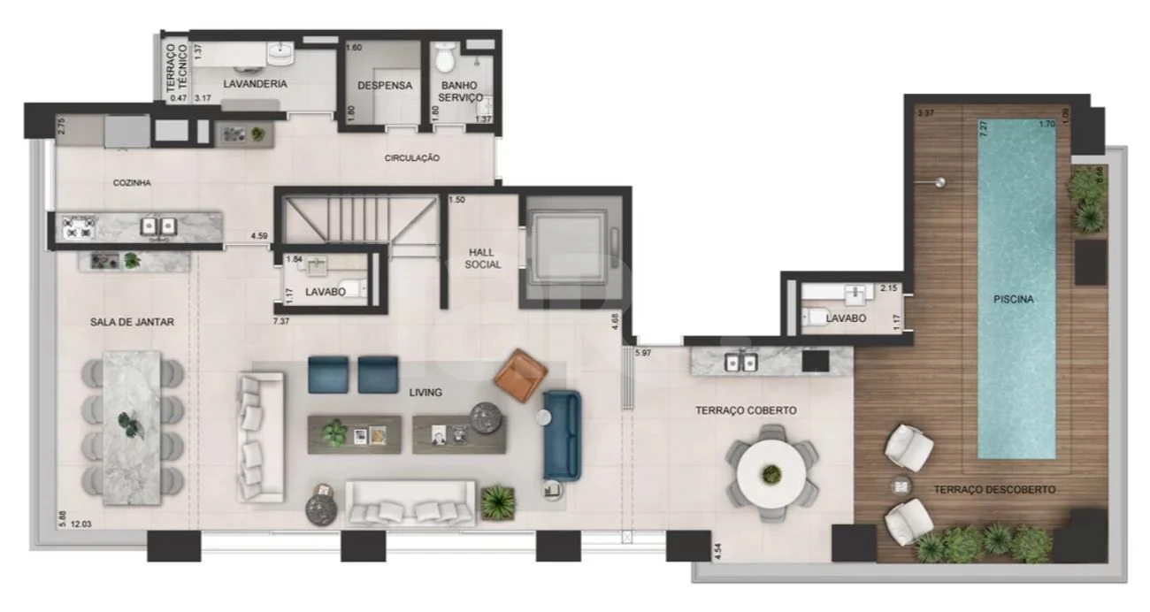 Planta — Garden 366,28 m²