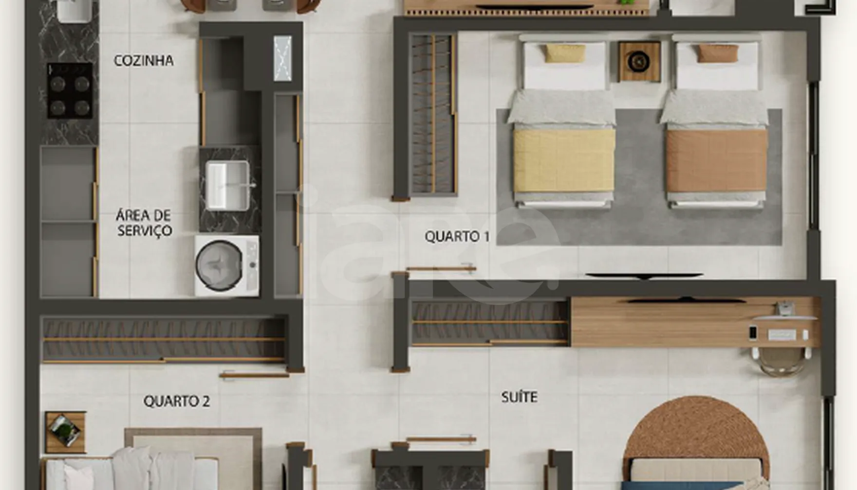 Planta — Apartamento 74,2 m²