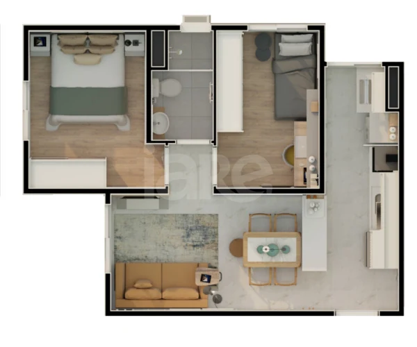 Planta — Apartamento 42,07 m²
