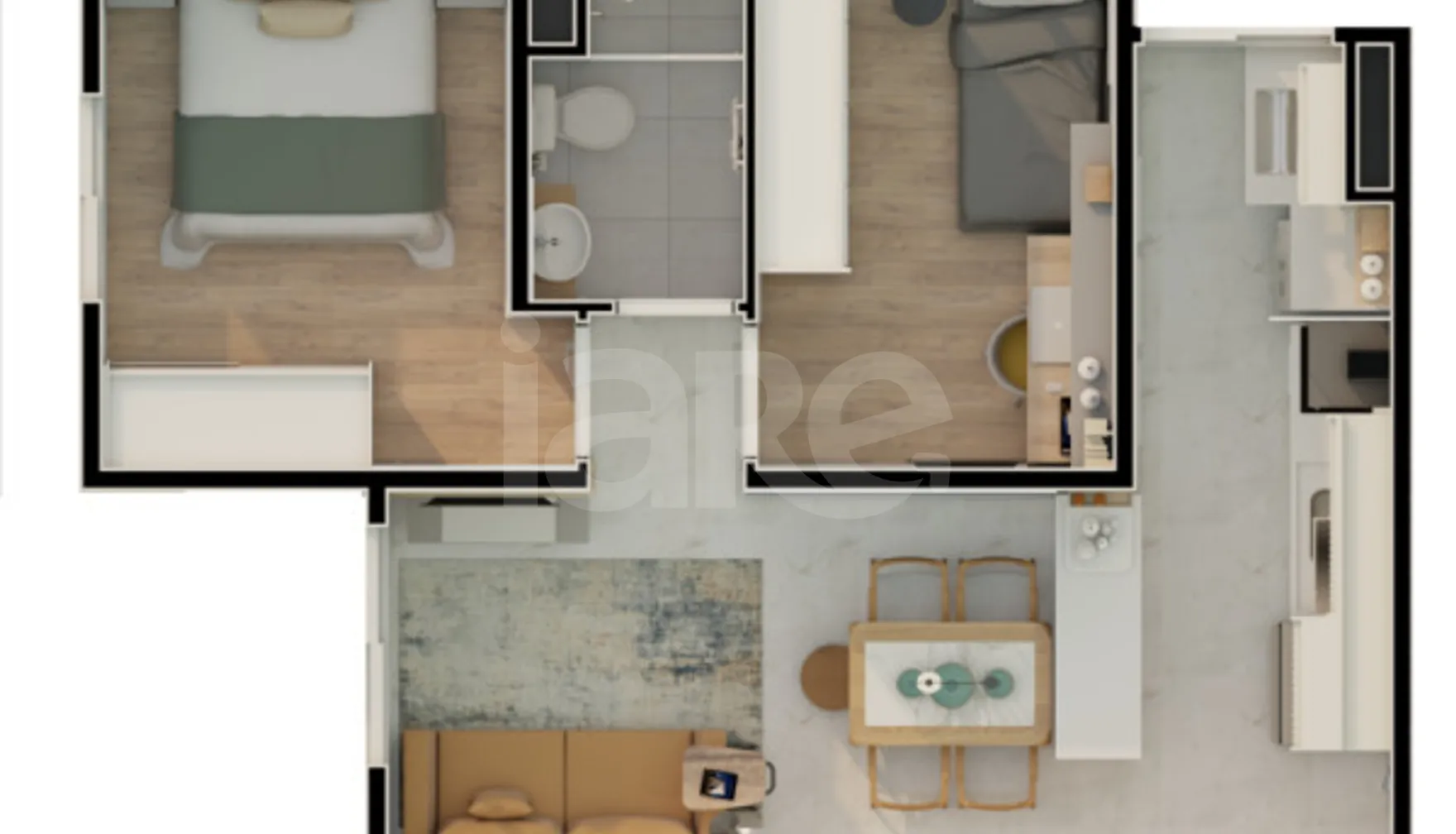 Planta — Apartamento 42,07 m²